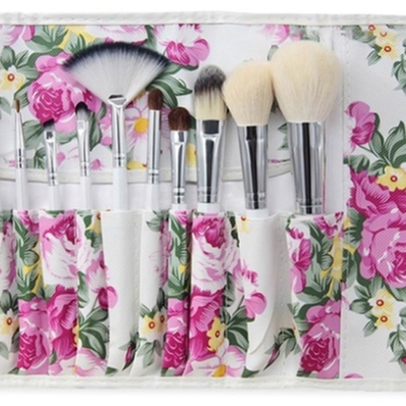 Other - 7xHP💝Floral makeup Pouch w/Professional 12pcbrush